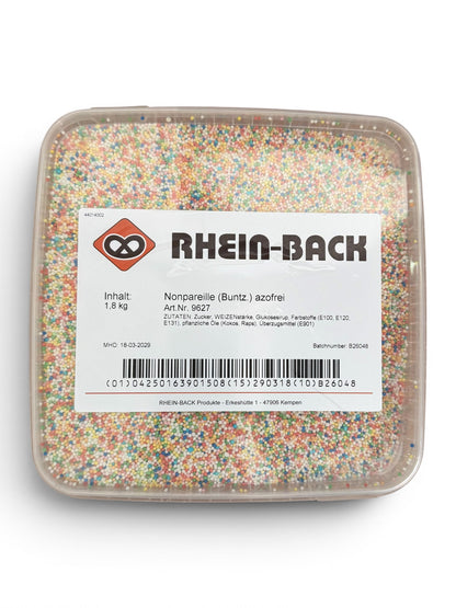 Vermicelles de sucre multicolores Nonpareille 1,8 kg – Perles d'amour pour glaces et pâtisseries 1,8 kg