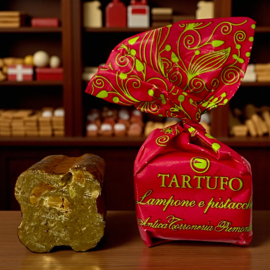 Antica Torroneria Piemontese Tartufi dolci al lampone e pistacchio, 1 kg